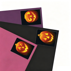 2018 United States Forever Jack-o'-Lantern Halloween Stamp <b>Stickers</b> (Bulk <b>Pack</b> 100) Eco-Friendly PVC Waterproof Decorations - Product Image 4