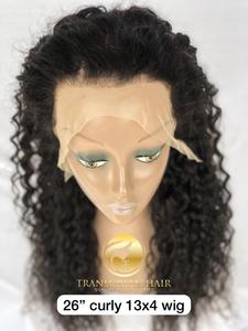 150% 180% Densité Brut Naturel Bouclés Perruque Brésilienne Cheveux Humains Transparent Pour Les Femmes Noires Directe De L'Inde Extension Remy Vendeur - Product Image 2