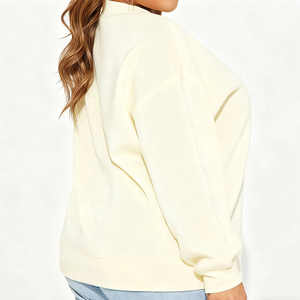 Ventes en gros de sweats à capuche pour femmes en molleton de coton de haute qualité, personnalisés, à la mode, grande taille, col rond, manches longues, doublés, séchage rapide, pour l'hiver - Product Image 4