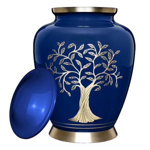 Urna Funeraria Grande Árbol de la Vida Azul para Cenizas Humanas, Excelente Calidad al Mejor Precio para Cremación Funeraria por ACW - Product Image 2