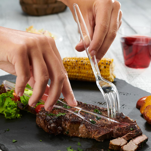 Juego de Tenedores y Cucharas Desechables - PLA/PS/Bagazo/PP/PHA a Granel, Ecológicos, Biodegradables, Reciclables, Aptos para Alimentos, Libres de BPA, para Fiestas - Product Image 1