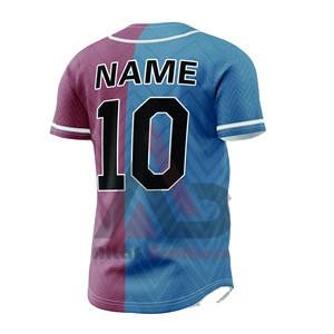 Meilleur maillot de baseball personnalisé en sublimation, t-shirt respirant, antibactérien, à séchage rapide, confortable, équipe sportive, vierge - Product Image 6