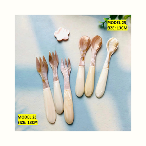 Cuillères en nacre avec manche court pour la vaisselle de table, service dans les restaurants, traiteur, applications hôtelières - Product Image 2