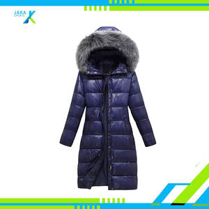 Chaqueta Bomber Larga de Invierno para Mujer, Metálica Brillante, Transpirable, Abrigo Cálido para Exteriores, Cuello Desmontable de Piel Sintética, 100% Poliéster, a la Moda - Product Image 3