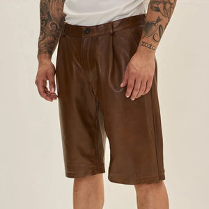 OEM ODM Service Prix de gros Shorts en cuir pour hommes Nouveauté Produit Shorts en cuir pour hommes en vente en ligne - Product Image 3