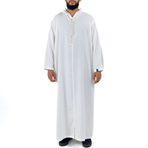 OEM Traditional <b>Moroccan</b> Muslim Thobe Jubba Hot Selling Long Sleeved Solid Color Men's <b>Dress</b> Plus Size Wholesale Top Supplier - Product Image 1