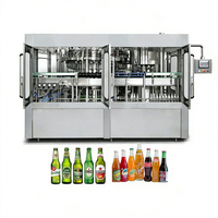Équipement de remplissage de boissons gazeuses en bouteille en verre a à Z 3 en 1 rotatif 350ml 750ml 8000bph bière de vin mousseux mousseux moussant
