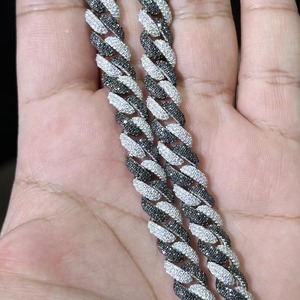 <b>Moissanite</b> Cuban link chains two ton <b>Moissanite</b> diamond Cuban link bracelet Iced out chain Hip Hop <b>Jewelry</b> - Product Image 4