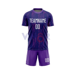 Nuevo estilo 100% poliéster conjuntos de uniformes de fútbol precio de fábrica uniformes de fútbol de alta calidad en MOQ bajo OEM ODM servicio personalizado - Product Image 2