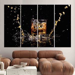 Obra de arte impresa en lienzo: arte moderno para pared para una decoración elegante, JUEGO DE 4 LIEÑOS - Product Image 1