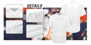Custom FEROCIOUS CLOTHING American Football Practice Jersey <b>Red</b> <b>Mesh</b> V Neck Short Sleeve Breathable Anti-Bacterial Lightweight - Product Image 3