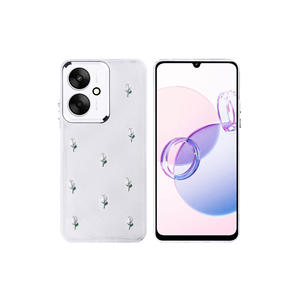 Funda de Silicona Brillante para Xiaomi Poco C65, Antigolpes, con Diseño de Airbag, Creativa, Transparente, con Patrón de Tulipán, Electrochapada - Product Image 1