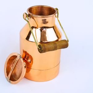 กล่องเก็บของทรงกระบอกทำจากทองแดงวินเทจของตกแต่งห้องครัวสไตล์คลาสสิกการจัดระเบียบบ้านที่ทันสมัยสำหรับเครื่องเทศโลหะสินค้าแห้งการตั้งแคมป์ - Product Image 2