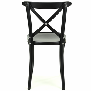 Chaise à dossier croisé en résine classique de ferme durable pour adultes aspect bois minimaliste pour la restauration, banquet, événements, restauration en plein air, hôtels - Product Image 4