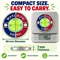 Niveau à bulle portable 40 mm pour lecteur de green de golf personnalisé, aide au putting pour cadeaux de club, événements et promotion de marque
