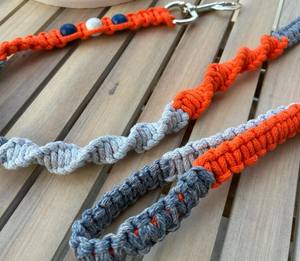 Correa de Macramé Hecha a Mano para Perros: Correa Tejida de Algodón para Razas Pequeñas - Product Image 1