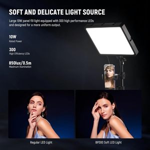 Kit d'éclairage vidéo <span class=keywords><strong>LED</strong></span> NEEWER 2 Pack avec 2 supports de 59''/150cm et 2 supports pour téléphone, 850lx/0.5m Bi-couleur 2700-6500K - Product Image 3