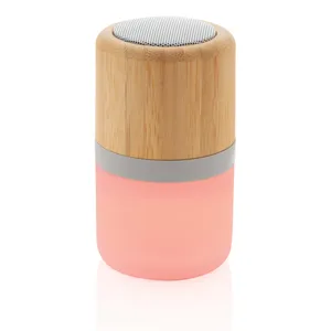 Altoparlante in Bambù Sostenibile da 3W con Luce, Gadget Ecologico per Regali Promozionali e Aziendali - Product Image 5