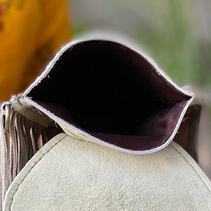 Pelo hecho a mano en piel de vaca metálica flecos negros mujeres bandolera móvil bolso occidental cuero genuino Concho teléfono celular monedero - Product Image 6