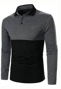 เสื้อยืดผู้ชายสำหรับเสื้อโปโลแขนยาวผ้าแคนวาสแบบปรับแต่งได้สไตล์ใหม่ - Product Image 3