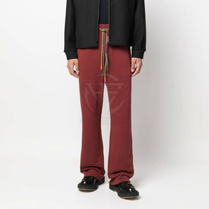 Custom Made Casual <b>Trousers</b> Soft Fabric <b>Elastic</b> Waist Wide Leg Relaxed Fit Simple Fashion Everyday <b>Men</b> Flared Sweat Pant - Product Image 6