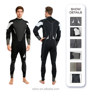 <span class=keywords><strong>Traje</strong></span> <span class=keywords><strong>de</strong></span> Buceo Profesional <span class=keywords><strong>de</strong></span> <span class=keywords><strong>Neopreno</strong></span> <span class=keywords><strong>de</strong></span> 3mm con Cremallera Trasera, Blanco con Estampado, Certificado CE, Aislamiento Térmico para Buceadores - Product Image 2