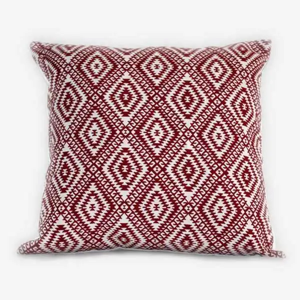 Maroon throw pillow 18X18 inch euro pillowcase shams new designer jacquard home decor geometric cushion cover