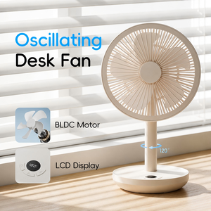<span class=keywords><strong>Ventilador</strong></span> <span class=keywords><strong>de</strong></span> Mesa Oscilante Inteligente Portátil, <span class=keywords><strong>Ventilador</strong></span> Recargable <span class=keywords><strong>de</strong></span> 5 Velocidades, 4000 mAh, <span class=keywords><strong>Silencioso</strong></span>, con Ángulo Ajustable, para Oficina en Casa - Product Image 1