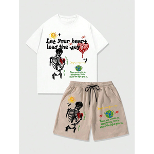 ชุดเสื้อตัวสั้นสำหรับผู้ชายผ้าคอตตอนเนื้อนุ่มแขนสั้นผ้าแห้งเร็วขนาดใหญ่ไม่เหมือนใคร - Product Image 6