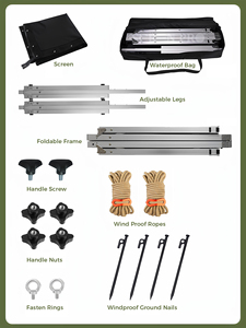 Màn Hình Pro QB 180 Inch Nhanh Chóng Gấp Di Động Có Thể Gập Lại 4K Trong Nhà Ngoài Trời Matt Trắng Màn Hình Máy Chiếu - Product Image 6