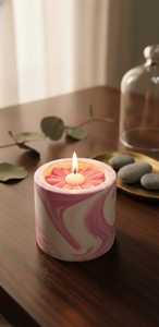 Vela Aromática en Jarra de Cemento con Diseño de Margarita, Vela de Lujo de Combustión Limpia, Ideal para Decoración del Hogar, Ambiente y Regalos, Venta al por Mayor - Product Image 5