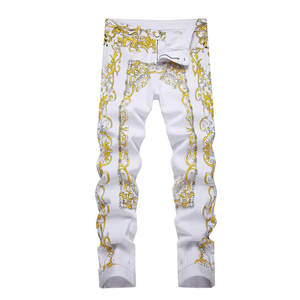 Pantalones Vaqueros Estampados para Hombre, Estilo Urbano, Moda Casual, Diseño Moderno, Atuendo Moderno, Uso Diario, Look Elegante - Product Image 1