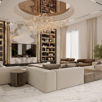 Lustre LED en verre ovale/carré de style luxueux, hauteur réglable, commande sans fil, pour villa, salon, salle de mariage, intérieur