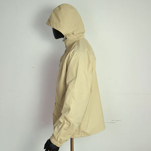 Veste coupe-vent à col montant avec fermeture éclair et poche en tricot, style vintage pour homme, personnalisable OEM - Product Image 4