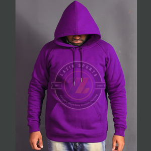 Sweat-shirt à capuche en molleton de coton doux brodé pour l'extérieur par temps froid, vêtement d'hiver, couleur unie, personnalisable - Product Image 1