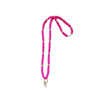 Cordón de cuentas hecho a mano personalizado con llavero para insignias de identificación cordones DIY patrones de cuentas manualidades Cordón de cuentas de semillas - Product Image 1