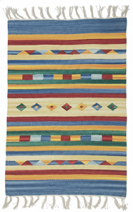 Alfombra de Algodón Floral Moderna Tejida a Mano Personalizable - Lavable a Máquina con Reverso Reversible para el Hogar, Ejercicio, Viajes y Picnic - Product Image 5