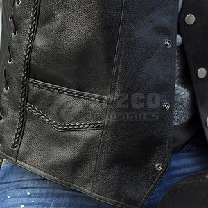 Buena calidad 100% cuero hecho moda chaleco precio razonable transpirable hombres ropa Chaleco de cuero - Product Image 4