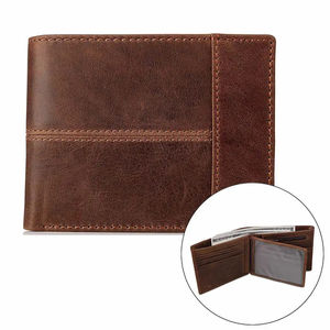 Custom Logo Trifold Genuine Leather <b>Wallet</b> Low MOQ High-Quality Multi <b>Card</b> Business Wholesale Leather <b>Wallet</b> - Product Image 2