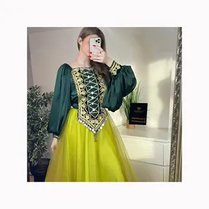 Дизайнерское модное платье с вышивкой на шею для Хэллоуина, Афгани, онлайн-бутик, племенное женское платье