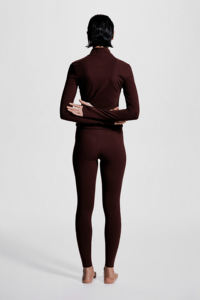 Gym <b>Tights</b> Deep V Back Hidden Scrunch Butt Fitness Burgundy Color Peach Yoga Pants High Waist Leggings for Women's - Product Image 4