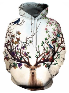 เสื้อฮู้ดผู้ชายคุณภาพสูง ผ้าฟลีซหนานุ่ม ทรงโอเวอร์ไซส์ มีซับใน ออกแบบเองได้ ลายพิมพ์แบบซับลิเมชั่น สำหรับฤดูหนาว - Product Image 2