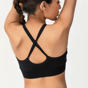 Vente chaude femmes XL coton Gym sport soutien-gorge léger croix imprimé Yoga exercice vêtements de sport sans couture respirant Fitness - Product Image 4