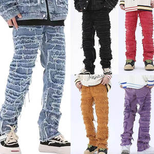 Pantalon empilé décontracté pour hommes Logo imprimé personnalisé Pantalon empilé Pantalon avec logo personnalisé Jogger surdimensionné Pantalon empilable à bas prix - Product Image 6