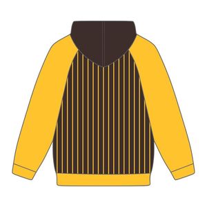 Año de Fundación 1963 Iota Phi Theta Brown Body Gold Raglan Pinstripes Pullover Hoodie Greek Fraternity Apparel Divine Nine HBCU - Product Image 3