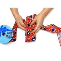 Blue Glitter Stars <b>Red</b> Wired <b>Ribbon</b> Multifunctional Floral Birthday Halloween Gift Packaging Metallic Plastic Linen Polyester - Product Image 1