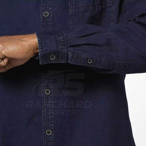 Men Vintage Look Jeans <b>Shirt</b> Long Sleeve <b>Party</b> Top Men Classic Button Up Jeans <b>Shirt</b> Everyday Work <b>Shirt</b> - Product Image 6