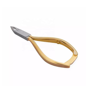 Pinces à cuticules en acier inoxydable à ressort à Double Action 5mm, pinces à ongles à pointe/poignée en or de ZACHARY INDUSTRIES - Product Image 4