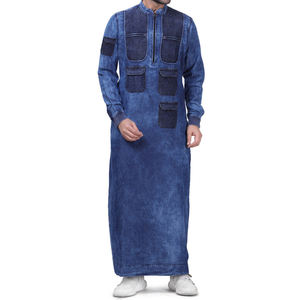 Abaya Caftan islamique traditionnelle musulmane d'automne grande taille pour hommes vente en gros de vêtements arabes - Product Image 1