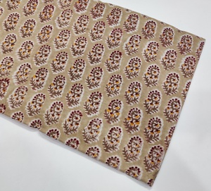 Jaipur Main Bloc Imprimé 100% Coton Tissu Fabriqué À La Main Patrimoine Traditionnel Écologique Respirant Bloc Imprimer Coton Tissu - Product Image 2
